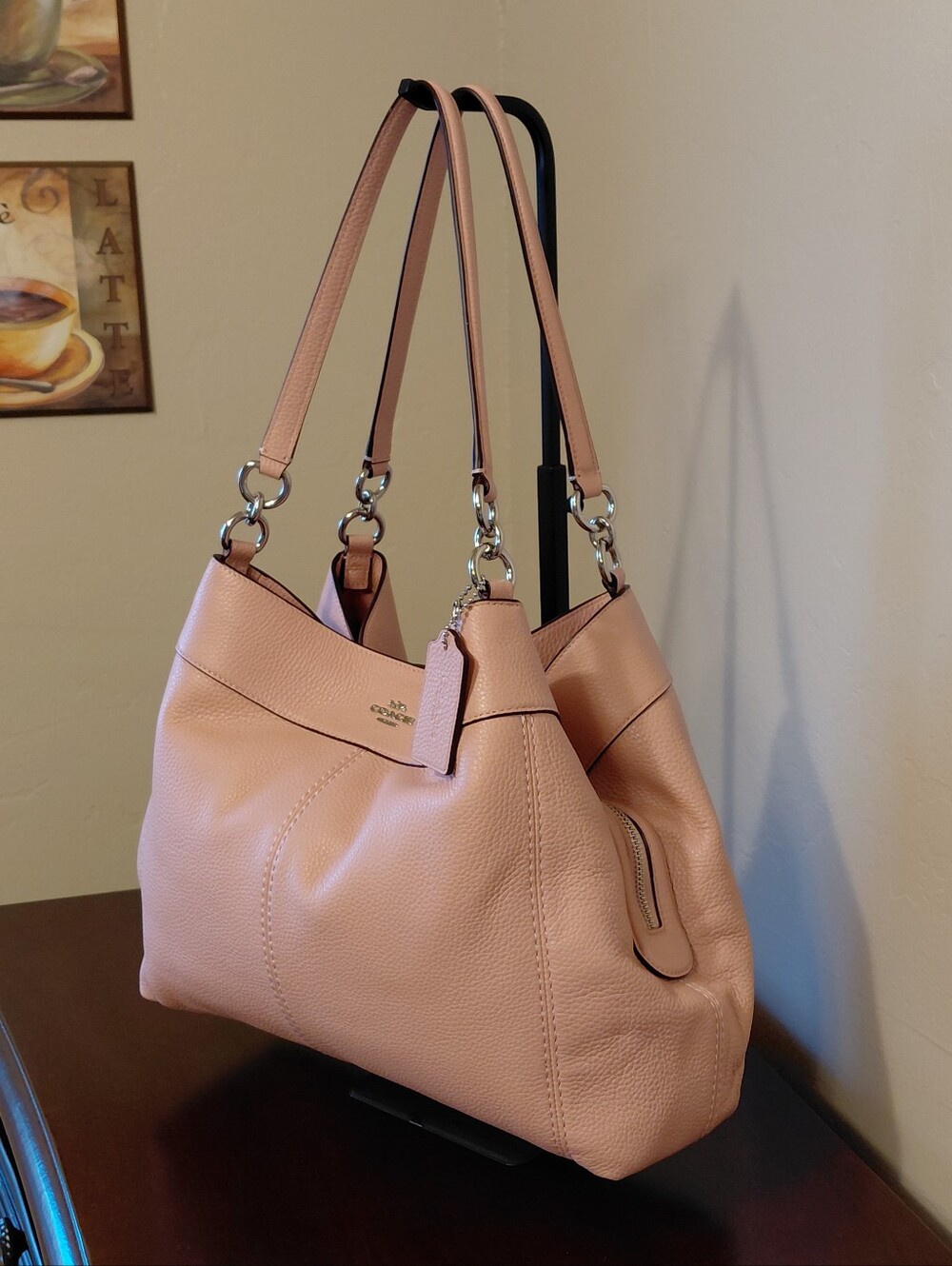 Coach Pink Lexy Pebble Leather Shoulder Bag F28997 - Picture 5 of 16